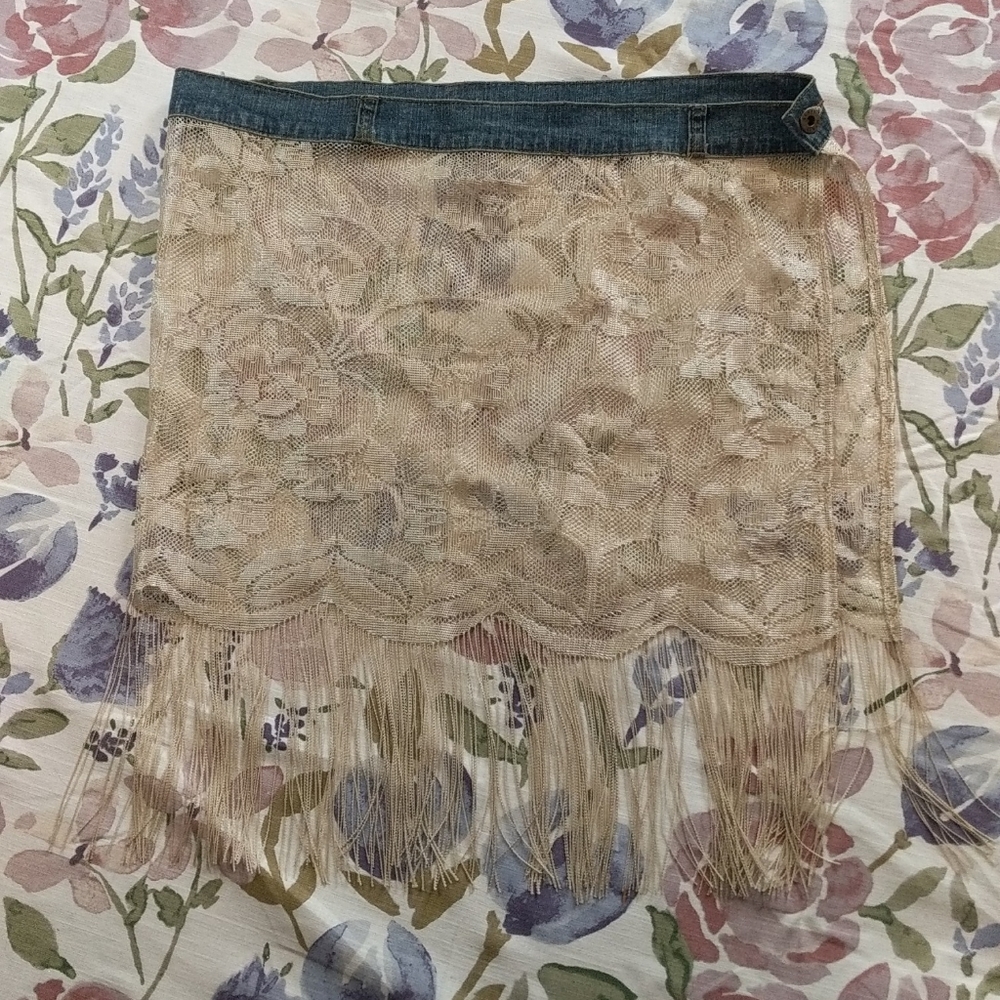 Fun handmade sheer fringe skirt
